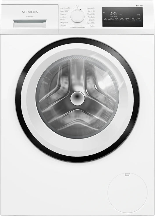 Siemens WM14N225 Lavadora iQ300 - smartFinish, programa para exteriores, pantalla LED, blanco, 60 cm, speedPack L, 1400 rpm
