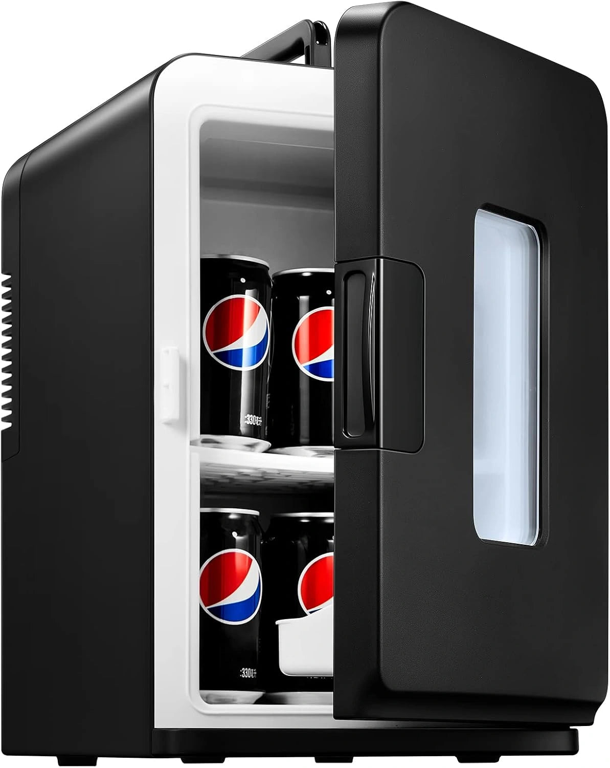 NORTHCLAN Mini Nevera portátil - 15L Mini Frigorifico, 12V/230V, Negro, Modo Max y ECO, Cosméticos y Cervezas, Oficinas y Dormitorios