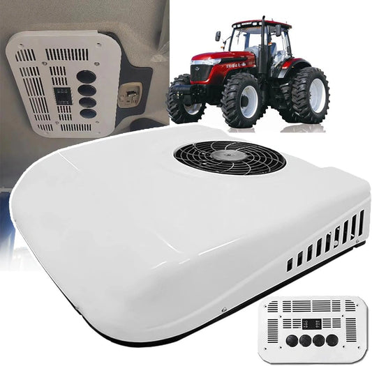 Acondicionador de Aire de Techo 12V para Tractores - Camiones, Autocaravanas y Autobuses, Función Frío de Estacionamiento