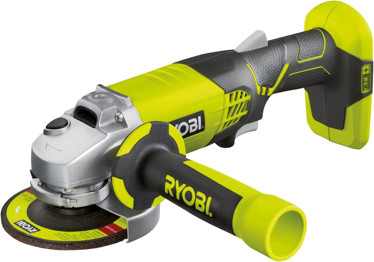 RYOBI - Usos en Metal, Piedra, Bloque de Hormigón, Cemento y Mármol, Buena Autonomía, Se Entrega con Accesorios, R18AG-0
