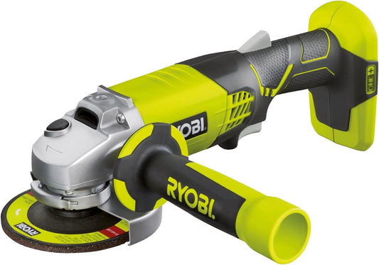 RYOBI - Usos en Metal, Piedra, Bloque de Hormigón, Cemento y Mármol, Buena Autonomía, Se Entrega con Accesorios, R18AG-0