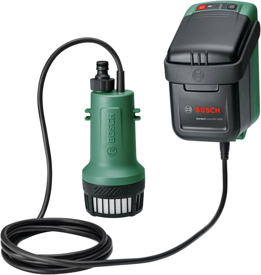 Bosch Bomba de Agua Sumergible a Batería GardenPump sin bat./carg., con funciones de uso diario