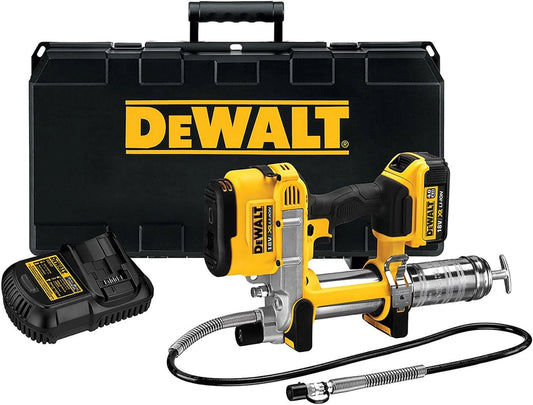 DEWALT DCGG571M1-QW - Pistola Engrasadora a Batería XR 18V 4Ah Li-Ion, Correa para el Hombro y Maletín TSTAK, Cargador Multivoltaje, Inalámbrica