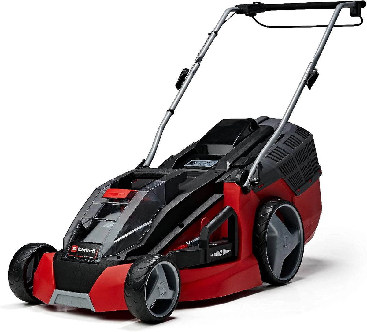 Einhell Cortacésped a batería GE-CM 43 Li M conjunto potencia X-Change (36V - Brushless, función de Mulching, 0 Ah baterías y 2X Cargadores)
