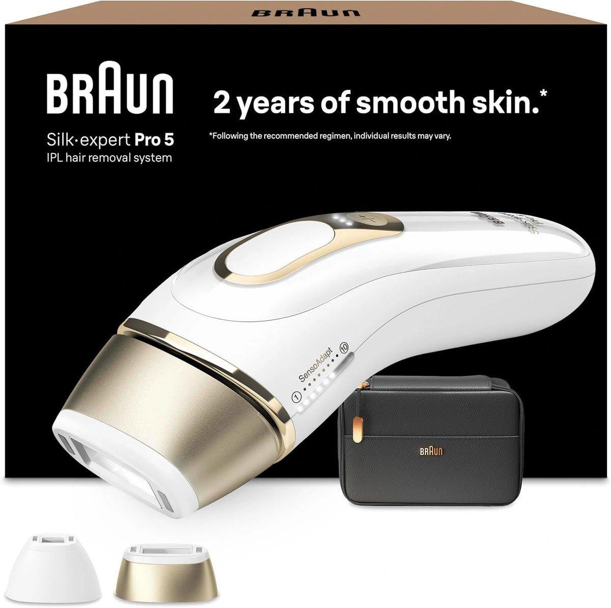 Braun Depiladora Luz Pulsada Silk-expert Pro 5 - Blanca/Dorada, PL5140