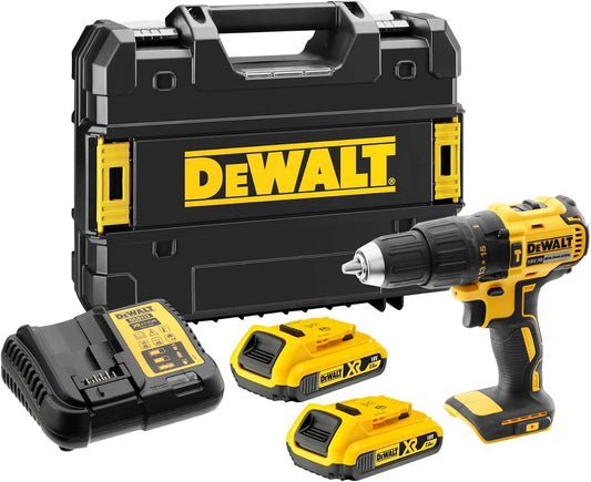 DEWALT Taladro percutor atornillador XR Brushless 18V - 2x2Ah, DCD778D2T-QW
