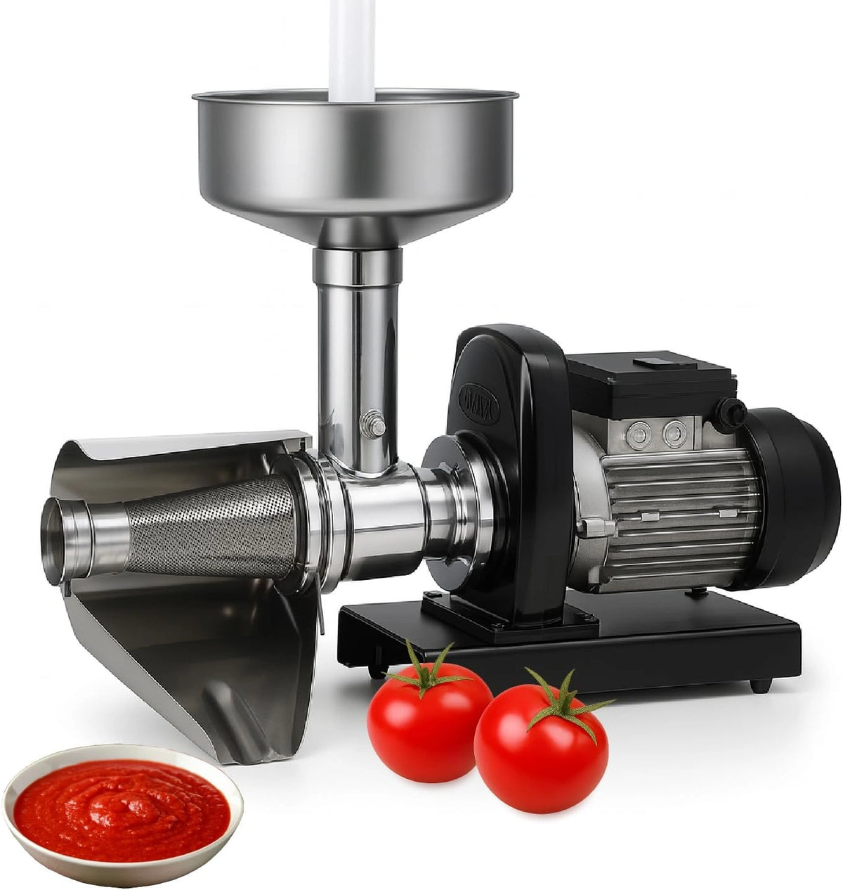 Crisalide - Pasador de tomate eléctrico SM3 inoxidable n.o 3 profesional, potencia 500 W, motor asíncrono 0, 5 HP