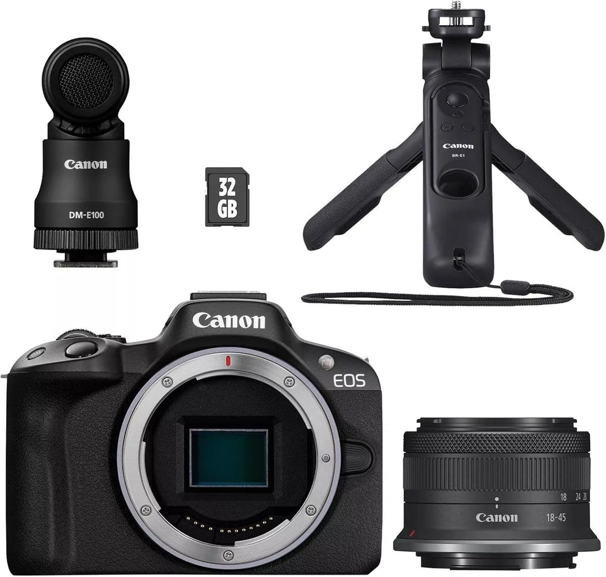 Canon EOS R50 Cámara Mirrorless - conjunto para Creadores de Contenido