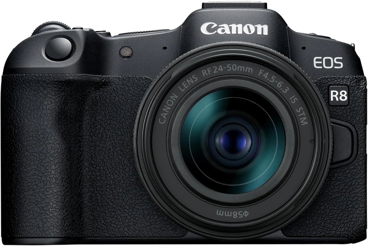 Canon EOS R8 Cámara Sin Espejo Full Frame 24.2MP conjunto RF 24-50mm, con funciones de uso diario