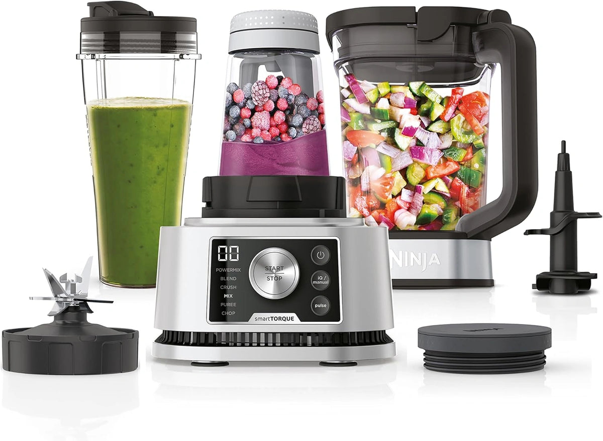 Ninja Foodi potencia Nutri - 3 en 1, 1200W, Plateada, Batidora de Vaso