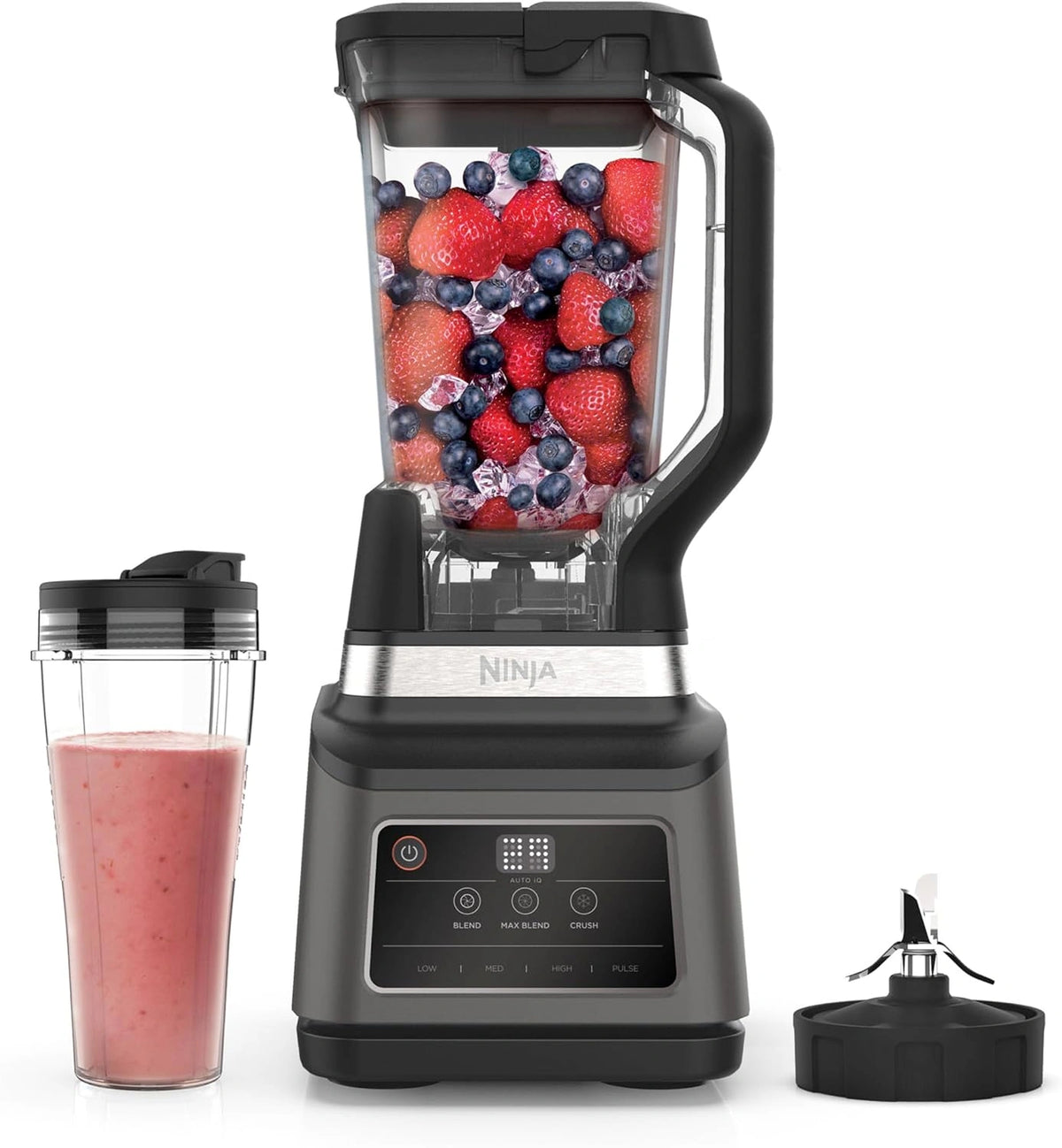 Ninja - Negro, 1200W, 1L, Jarra de 2, Batidora de Vaso 2 en 1