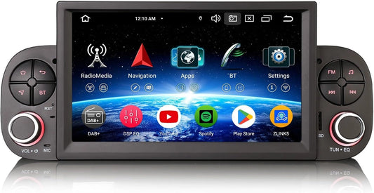 Erisin 8-Core 4GB+64GB Android 14 Radio Coche Bluetooth Navegador GPS para Fiat Panda 2013-2020, con funciones de uso diario