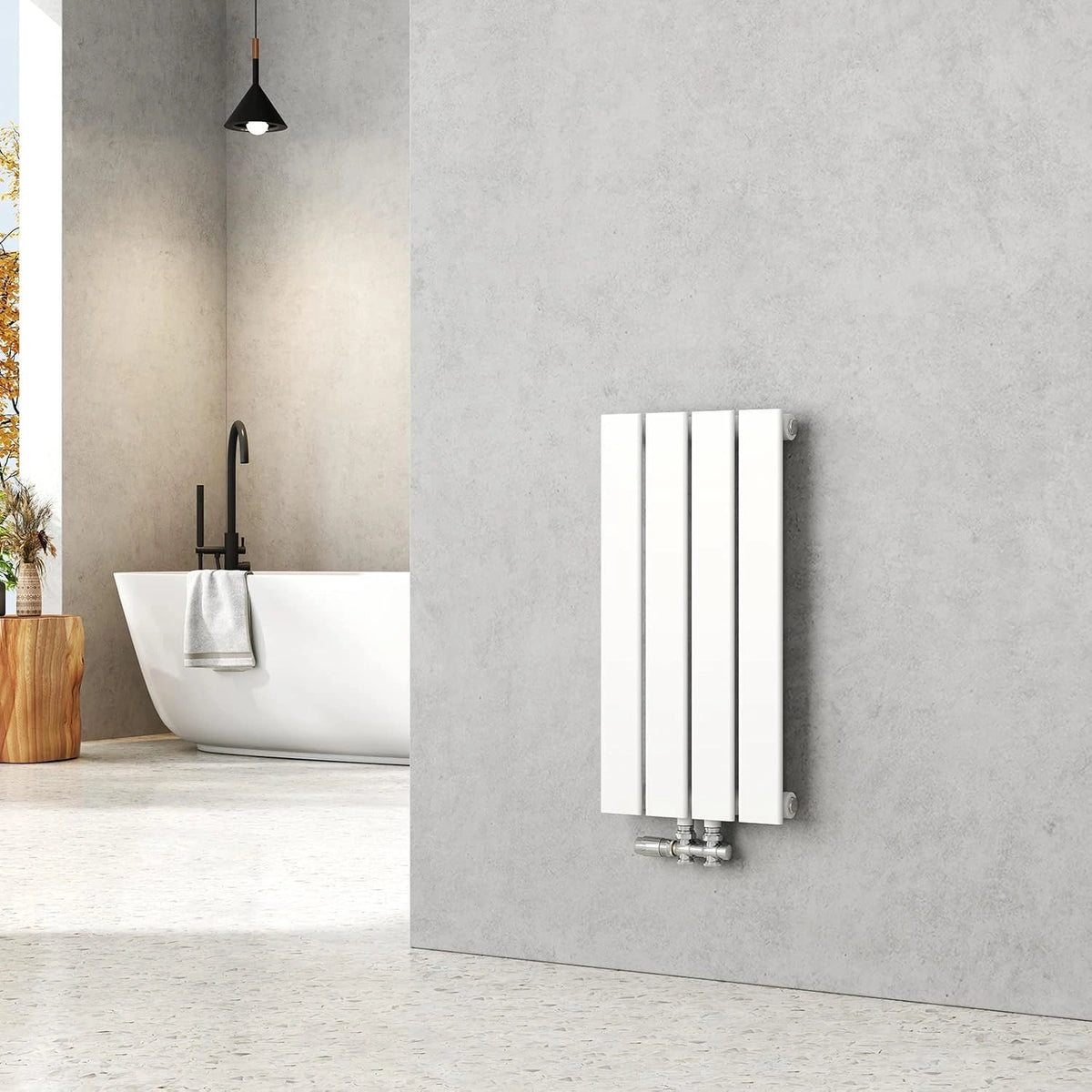 EMKE Radiador de agua caliente 60x30 cm - Blanco