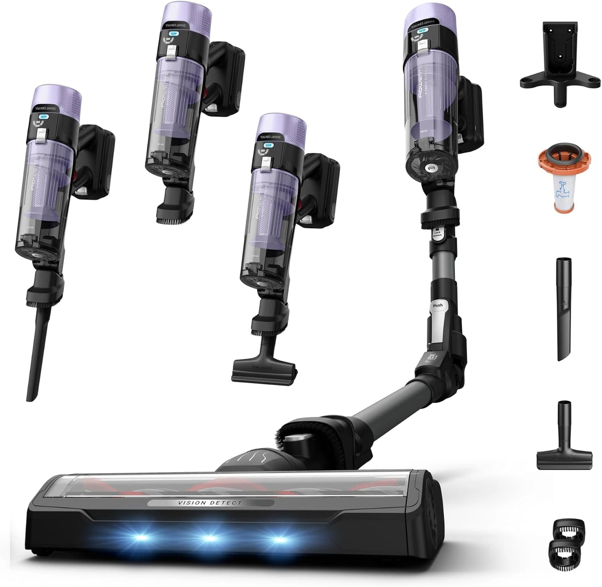 Rowenta X-Force Flex 9.80 - Violeta, Allergy, Aspiradora Escoba Sin Cable
