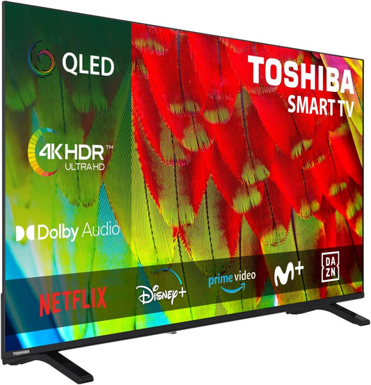 Toshiba 50QV1563DG Televisor 50 Pulgadas QLED - inteligente TV, sin Marcos, Dolby Audio, Compatible con Alexa, Gama 2026, HDR10, 4K UHD