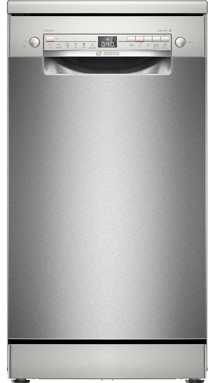 Lavavajillas 45cm BOSCH SPS2HKI58E Clase E 9 cubiertos 6 programas Inox WiFi, para uso doméstico