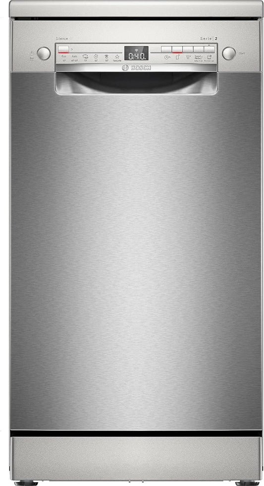 Lavavajillas 45cm BOSCH SPS2HKI58E Clase E 9 cubiertos 6 programas Inox WiFi, para uso doméstico