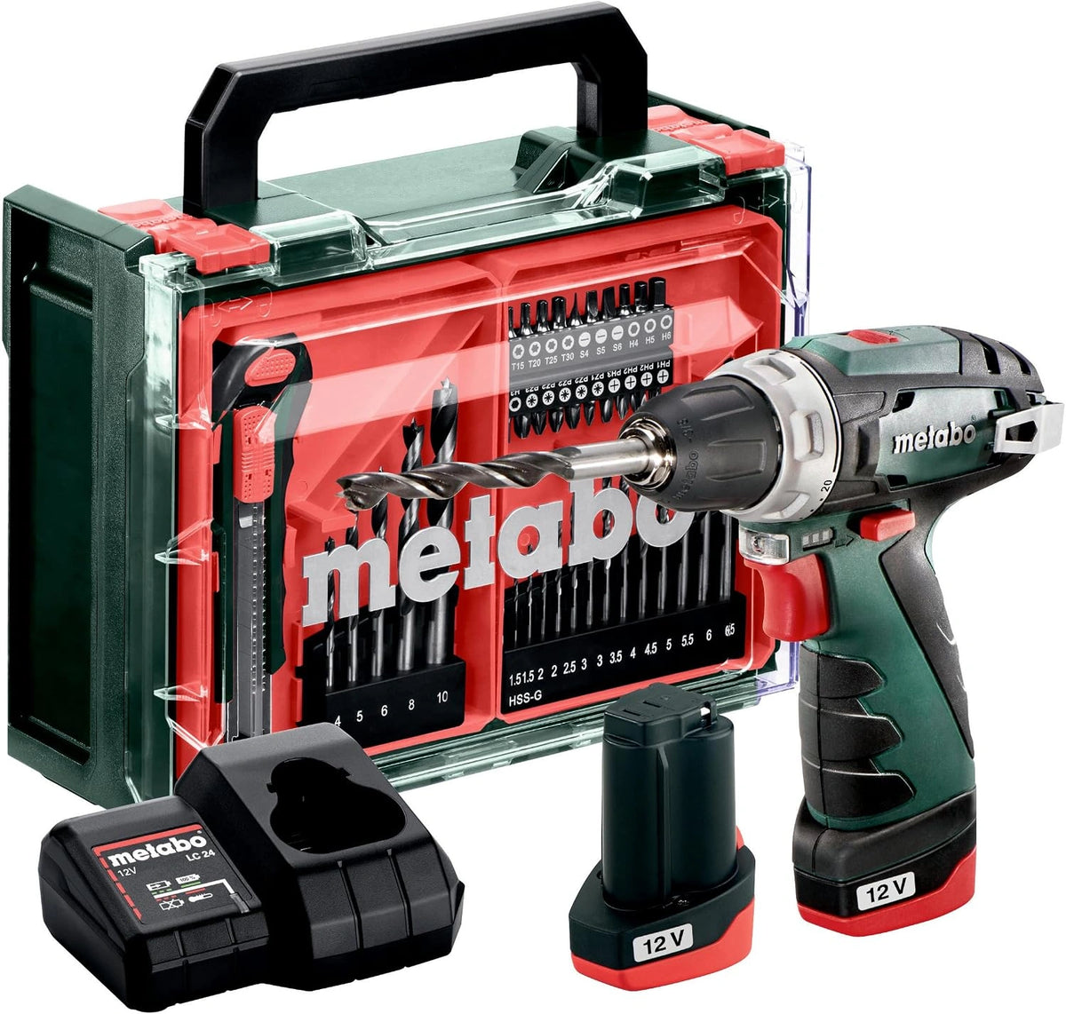 TALADROS - ATORNILLADORES DE BATERÍA, Con batería de 12 V Insertable PowerMaxx BS Basic Set