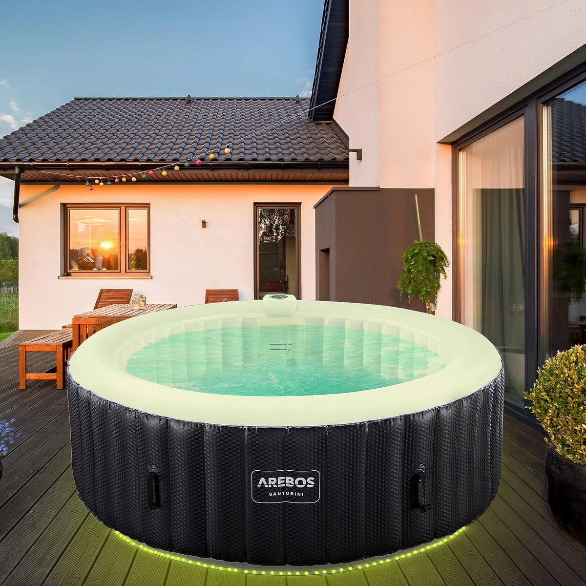 Arebos SPA Hinchable, con funciones de uso diario